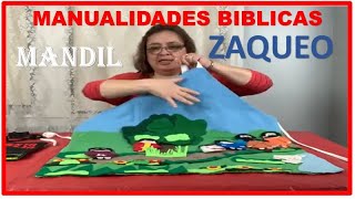 MANUALIDADES BIBLICASZAQUEOMANDIL PARA LA HISTORIA DE ZAQUEOMINISTERIO INFANTIL [upl. by Atinuhs757]