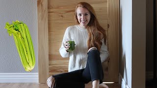 CELERY JUICE TO CLEAR ACNE [upl. by Omland]