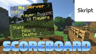 How to create a scoreboardsidebar  Skript tutorial [upl. by Ettenahs]