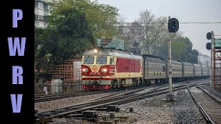 Chinese Railways  Passenger Trains at Maanshan Anhui Worked by DF4DK amp DF11 Diesel Locomotives [upl. by Niveek]