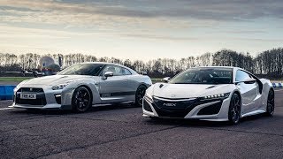 Honda NSX vs Litchfield GTR  Drag Races  Top Gear [upl. by Ellitnahc]