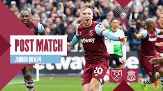 “I Loved Being Back Out There”  West Ham 22 Liverpool  Jarrod Bowen  Post Match Reaction [upl. by Spearman44]