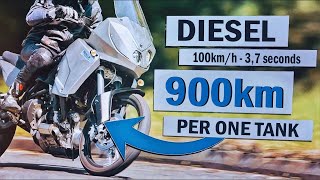 Adventure DIESEL Bike  900km on ONE TANK [upl. by Ecinerev]