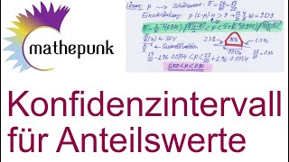 Konfidenzintervall für Anteilswerte [upl. by Alliuqal73]