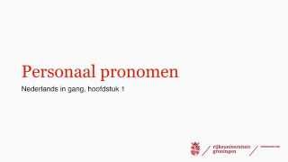 H1  personaal pronomen [upl. by Jedthus]