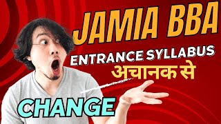 Jamia entrance exam big changes in Bba entrance syllabus [upl. by Francis]