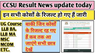 CCSU Result News update today  Ccsu news update today  CCSU result 2024 Ccs university new update [upl. by Marx]