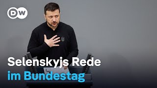 Selenskyj spricht bei UkraineWiederaufbaukonferenz im Bundestag  DW Nachrichten [upl. by Olonam]