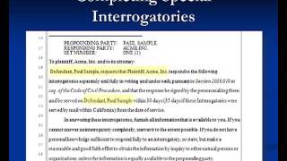 Introduction to Discovery Part 6 Propounding Special Interrogatories [upl. by Festatus]