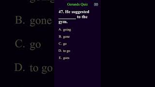 Gerunds Quiz part16  TFE english quiz gerunds basicenglishquiz [upl. by Idissac]