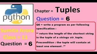 Return the length of the shortest string in the tuple of a strings strtuple [upl. by Best]