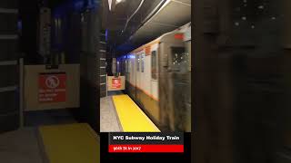 NY Subway Holiday Train at 96th St in 2017 [upl. by Dammahum700]