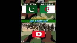 Pakistan vs Algeria military power comparison 2024 military howtogetsubscriberfast army [upl. by Althea736]