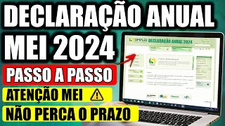 DECLARAÇÃO ANUAL DO MEI 2024  PASSO A PASSO ATUALIZADO [upl. by Nerok]