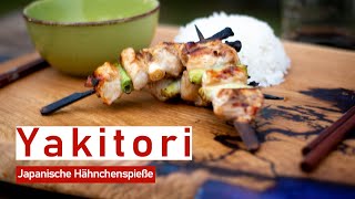 Yakitori  Traditionelle Japanische Hähnchen Spieße  Rezept by Daughter amp Dads Sizzlezone  Zunda [upl. by Madora]