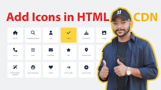 How to Use Font Awesome Icon on HTML Website using CDN  Complete Tutorial [upl. by Noiek907]