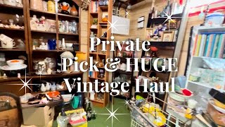 Pick With Me Private Pick amp HUGE Vintage Haul  Vintage Resale [upl. by Dnumyar]