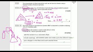 Question 6 A Level chemistry p1 2023 Titrations AQA [upl. by Nimad]