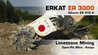 Limestone Mining Erkat ER 3000  Hitachi ZX 470 [upl. by Serafina433]