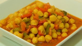 Garbanzos con verduras receta fácil y rápida [upl. by Reamonn]