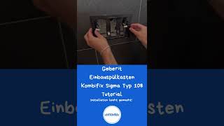 Geberit Einbauspülkasten Kombifix Sigma Typ 108 Tutorial shorts geberit tutorial spülkasten [upl. by Natie]