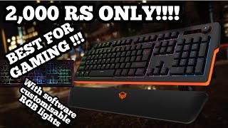 Meetion mt k 9520 gaming keyboard unboxing gaming test and review [upl. by Akemad928]