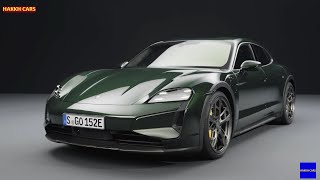 2024 Porsche Taycan Turbo Cross Turismo  Exterior Interior Driving Oak Green Metallic Neo [upl. by Adnoryt]