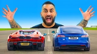 Revuelto Vs Tesla Plaid  carwow Reaction [upl. by Aroved]