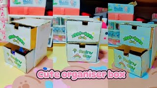 DIY Organizer easy from cardboard boxOrganis paper boxhow to make cardboard boxTasinartcraft [upl. by Paresh]