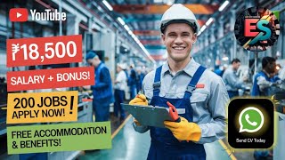 Permanent Job Alert Earn 18500Month  200 Free Openings  Freshers Apply Now for HighPaying Job [upl. by Alurta378]