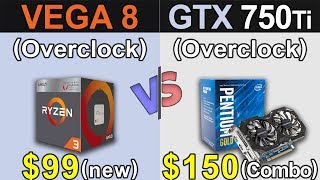 Vega 8 R3 2200G vs GTX 750 Ti  Pentium G5400  New Games Benchmarks [upl. by Ennayram]