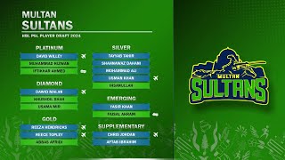 Multan Sultans All Picks HBLPSLDraft HBLPSL9 [upl. by Anelhtak]