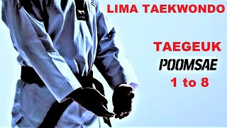 TaeKwonDO Poomsae 1 2 3 4 5 6 7 8 Taegeuk Jang  ANDRE LIMA TAEKWONDO KUKKIWON KOREA HOW TO TUTORIAL [upl. by Teirrah512]