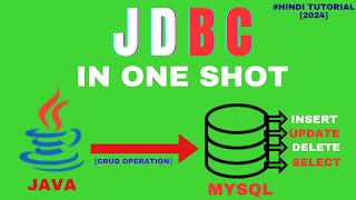 JDBC Java Database Connectivity in Java  JDBC CRUD Operations in ONE VIDEO  In Hindi 2024 [upl. by Submuloc]