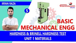 Hardness amp Brinell Hardness Test  Basic Mechanical Engineering RGPV BTech 1st Year [upl. by Gayelord]