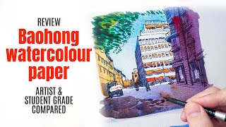 Baohong Watercolour Paper review Artist amp Student Grade [upl. by Siramaj]