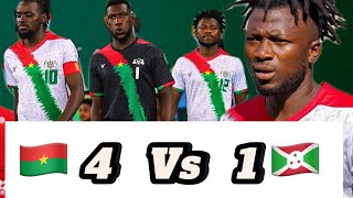 Résumé du match Burkina Faso 🇧🇫 4vs 1 🇧🇮 Burundi 2024 burkinafaso burundi footafricain 2024 [upl. by Ailyt]