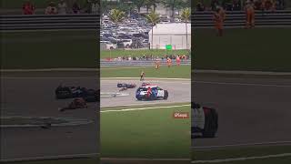 Jack Miller Brad Binder Fabio Quartararo Crash MalaysianGP 🇲🇾💥 🚩MotoGP shorts [upl. by Jen215]