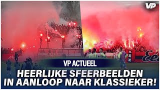 FANTASTISCHE SFEER vanuit FEYENOORD en AJAX richting KLASSIEKER 💥 [upl. by Eseneg416]