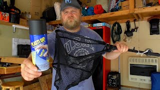 How to Rubberize a Fishing Net Landing Net DIY [upl. by Jayme]