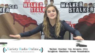 Brighton Sharbino  The Walking Dead  Walker Stalker 2014 [upl. by Nnylhtak792]