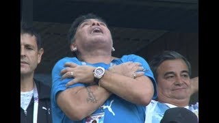 Maradonas reaction to Messis goal against Nigeria [upl. by Siuraj]