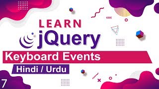 jQuery Keyboard Events Tutorial in Hindi  Urdu [upl. by Wadleigh679]