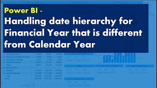 Working with FiscalFinancial Year that is different from Calendar Year  Power BI [upl. by Yaeger924]