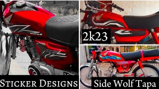 Honda CG 125  2021 Model sticker CD 70 2023 Model Sticker Design  Bike Decorations ideas [upl. by Azeria]