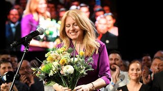 Zuzana Caputová é eleita presidente da Eslováquia [upl. by Bilak]