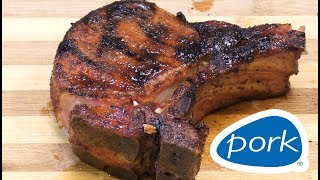 How to Dry Brine Smoke and Grill Double Cut Pork Chops  Is Pink Pork Okay to Eat  The Wolfe Pit [upl. by Zak]