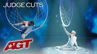 Matthew Richardson Honors Late Father With Emotional Aerial Hoop Act  Americas Got Talent 2019 [upl. by Thormora]