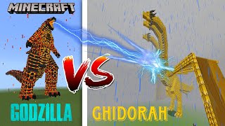 Thermonuclear Godzilla Vs King Ghidorah 💥 Fight In Minecraft PE 😈 [upl. by Nnylarat]