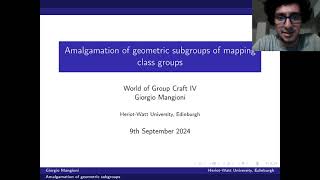 WoG 2024 Contrib Giorgio Mangioni  Amalgamation of geometric subgroups of mapping class groups [upl. by Leid347]